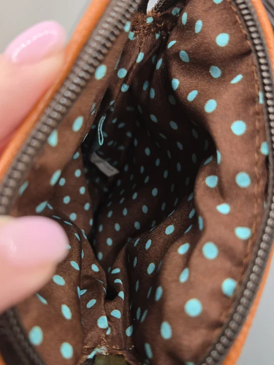 Chala Burnt Orange Hedgehog Small Crossbody Bag w/Charms - Picture 4 of 5